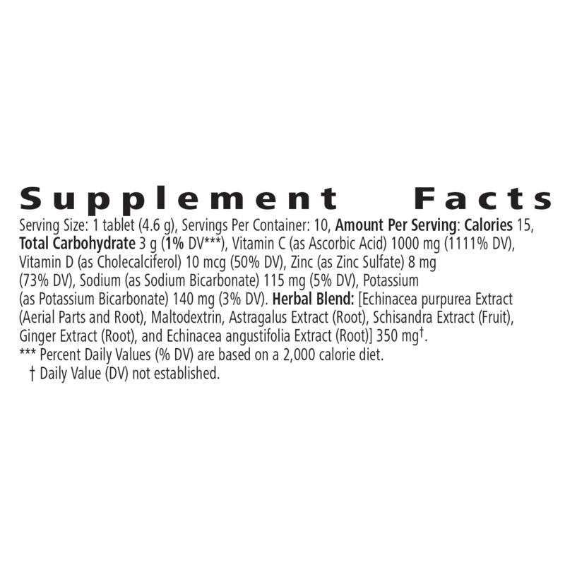 Best Defense® Plus: Honey Lemon Ginger 10 Tablets per Tube